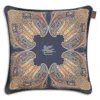 Etro Kiri Satin Decorative Pillow, 18 X 18 In Blue