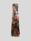 Etro Kleid Aus Laminiertem Jersey Mit Maxi-paisley-print In Multicolor