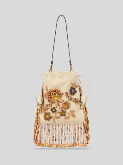 Etro , Kleine Tasche Kalispera Mit Kleinen Perlen Und Fransen, Damen