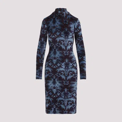 Etro Chenille Jacquard Sheath Dress In Black