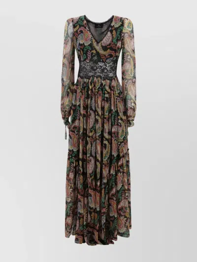 Etro Knee Length Dress Floral Pattern