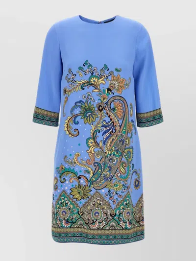 ETRO KNEE-LENGTH DRESS WITH FLORAL PAISLEY PRINT