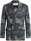 Etro Knit Blazer In Blue