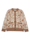 Etro Paisley-pattern Buttoned Cardigan In Brown