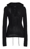 Etro Knit Cotton-blend Top In Black
