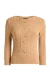 Etro Knit Cotton-blend Top In Nude