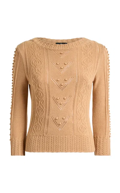 Etro Knit Cotton-blend Top In Nude