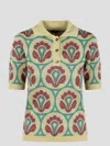 Etro Jacquard Knit Polo Shirt