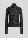 Etro Roll-neck Jacquard Sweater In Black