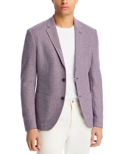 Etro Roma Jersey Jacquard Sport Coat In Purple