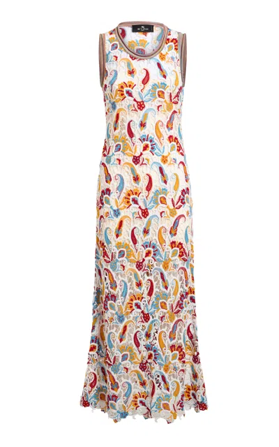 ETRO KNIT LACE MIDI DRESS