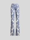 Etro Knit Trousers With Lace Motif In Navy Blue