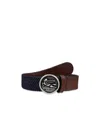 Etro Logo-engraved Buckle Leather Belt In Black