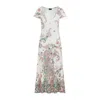Etro Knit White Cotton Midi Dress With Flared Skirt In White