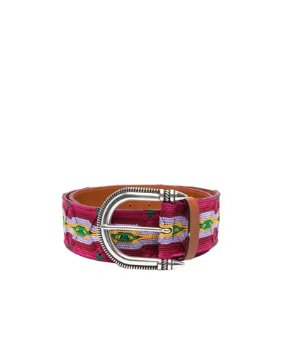 Etro Knitted Bucket Belt In Multicolor