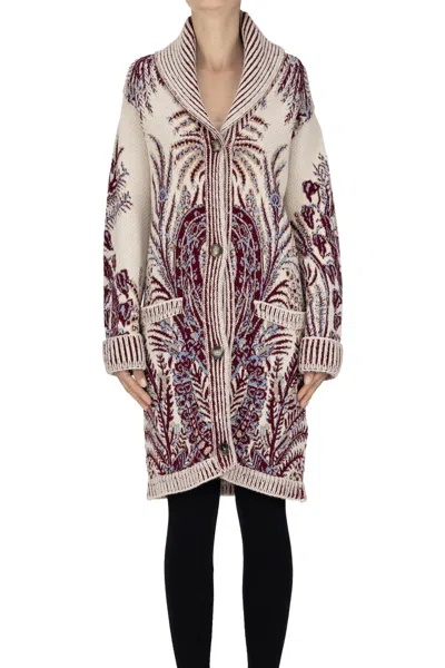 Etro Knitted Coat In Multicoloured