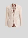 Etro Herringbone-pattern Blazer In Neutral