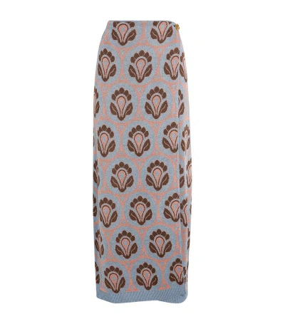 ETRO KNITTED JACQUARD MAXI SKIRT