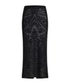 Etro Knitted Jacquard Midi Skirt In Black