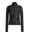 Etro Roll-neck Jacquard Sweater In Black