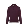 Etro Knitted Long-sleeved Polo Sweater In Brown