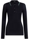 Etro Knitted Polo Shirt In Blue