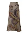 Etro Knit Midi Jupe Trompette In Multi