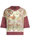 Etro Women Plum Cotton Blend Sweater In ニュートラル
