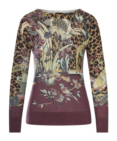 Etro Knitwear Tops Printed Flow In Multi