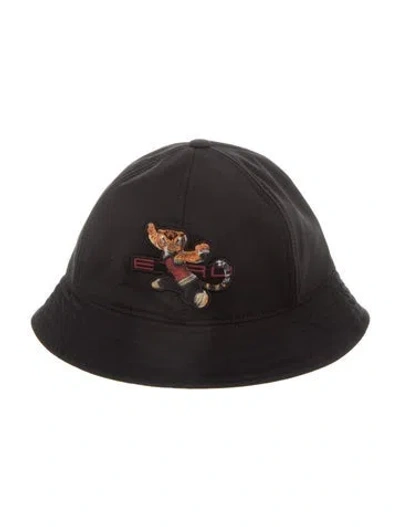 Pre-owned Etro Kung Fu Panda Bucket Hat In Black