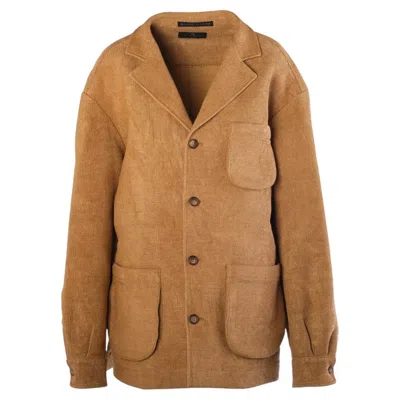 Pre-owned Etro La Nuova Tradizione Textured Safari Jacket - �90s In Brown