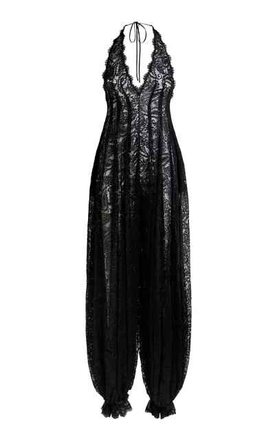 Etro Lace Balloon-leg Jumpsuit In Black