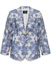Etro Lace-motif Single-breasted Blazer In Nude
