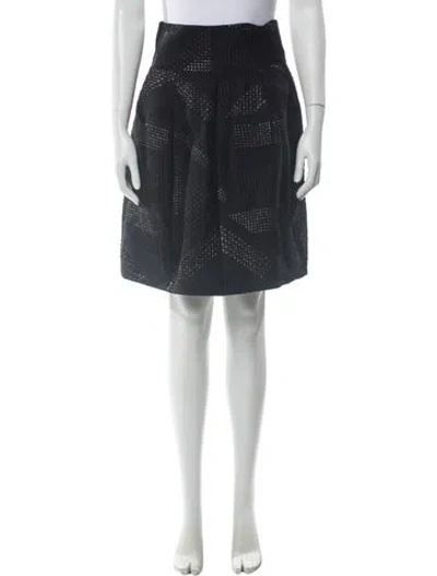 Pre-owned Etro Lace Pattern Knee-length Skirt In Black