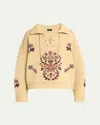 Etro Wool And Cashmere-blend Polo Sweater In Neutral