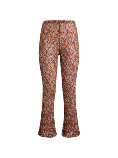 Etro Lace-detail Trousers In Brown