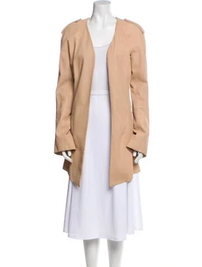 Pre-owned Etro Lambskin Coat In Neutral