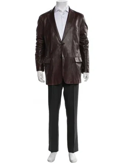 Pre-owned Etro Lambskin Jacket In Brown