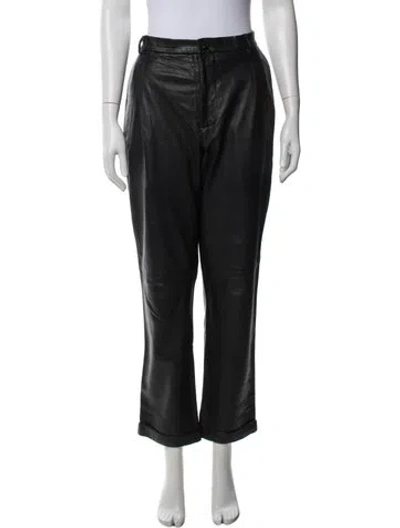 Pre-owned Etro Lambskin Wide Leg Pants In Grey