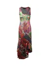 Etro Laminated Jersey Dress With Maxi Floral Print