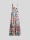 Etro Printed Cotton And Silk Maxi Dress In Multicolor