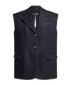 Etro Denim Waistcoat Jackets Blue In Black