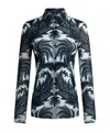 Etro Paisley Tulle Long-sleeved Shirt In Black
