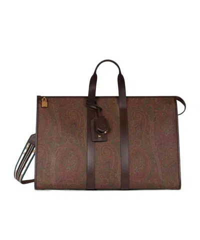 Etro Large Arnica Travel Bag In Brown