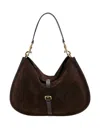 Etro Suede Shoulder Bag In Brown
