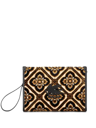 ETRO LARGE JACQUARD-PATTERN BEAUTY CASE