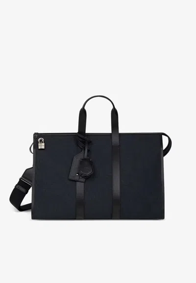 Etro Large Jacquard Travel Bag In Orange