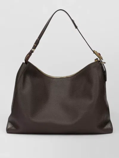 Etro Large Leather Tote Bag In Blue