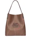 Etro Large Libra Tote Bag In Brown