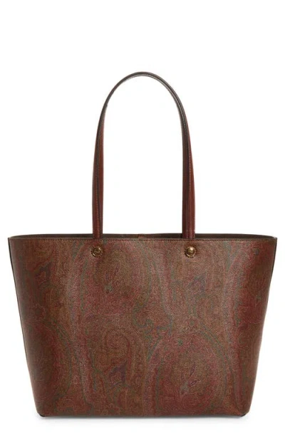 Etro Large Paisley Essential Shopper In Brown